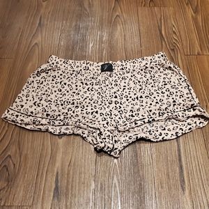 Victorias Secret Leopard Print Pajamas Sleep Shorts Cotton Lounge Boxer Briefs L